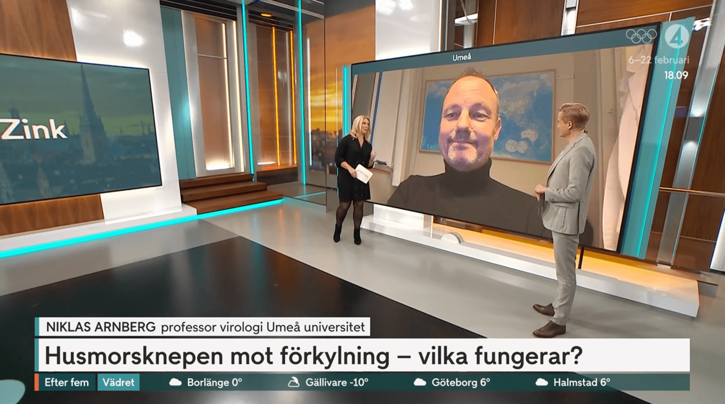 Studien om ColdZyme uppmärksammas i nationell tv – lyfts fram i TV4 Efter Fem